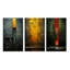 «Stairway To Grace Minimal Orange On Indigo II», 3 pièces sur toile-908023132-908023130