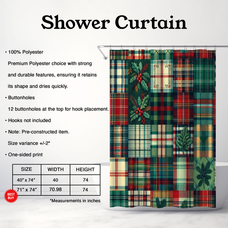 Peters Curtain, H 74 po x l 71 po