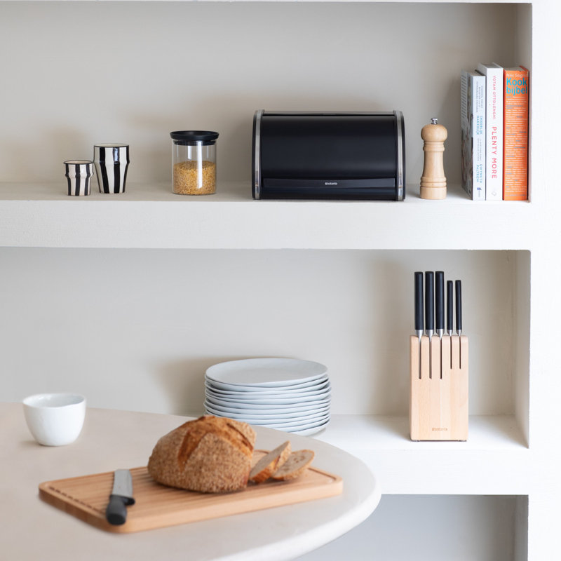 Brabantia Medium Roll Top Bread Box, Matte Black