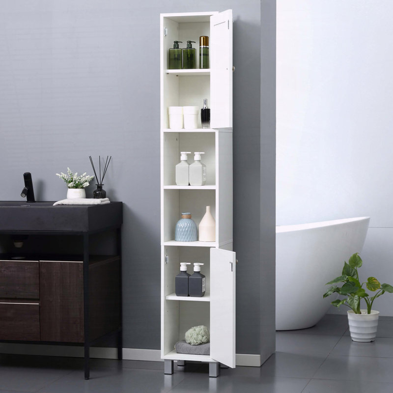 Armoire de rangement haute avec miroir