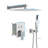 Dual Shower Head  10 Inch Wall Mounted Square Shower System With Roughin Valve,Chrome