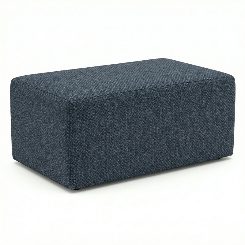 Berlin Gardens Lilly Hive 18X30x13 Rectangle Pouf, Dark Blue