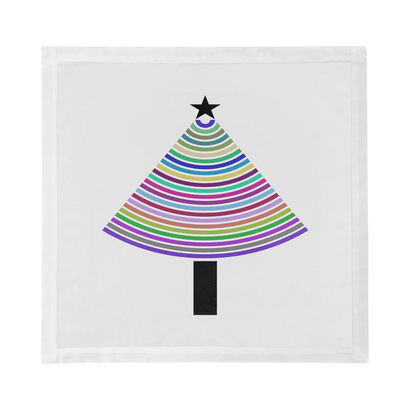 Christmas Tree Brights Cotton Sateen Dinner Napkins