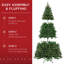 Pre-Lit Spruce Hinged Artificial Christmas Tree w/ Incandescent Lights, Foldable Stand-922905251