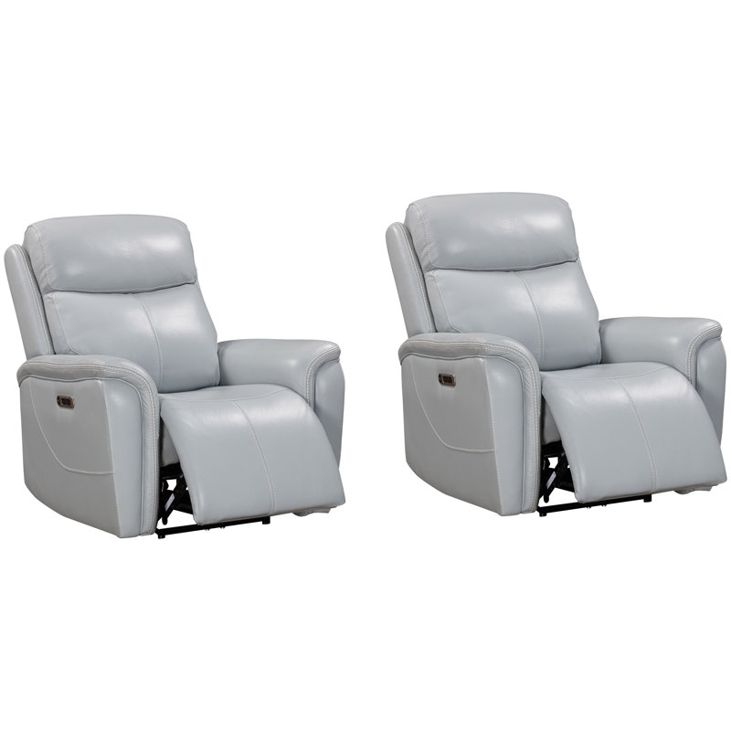 Allysia Power Recliner Two Pack, Seamist Grey