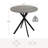 31.6 Inch Round Dining Table And Chairs For 2, Space Saving Modern Casual Coffee Table Set For Apartment Kitchen Dining Room Rhine Gray Table & 2 Beige Chairs-125998166-125998168