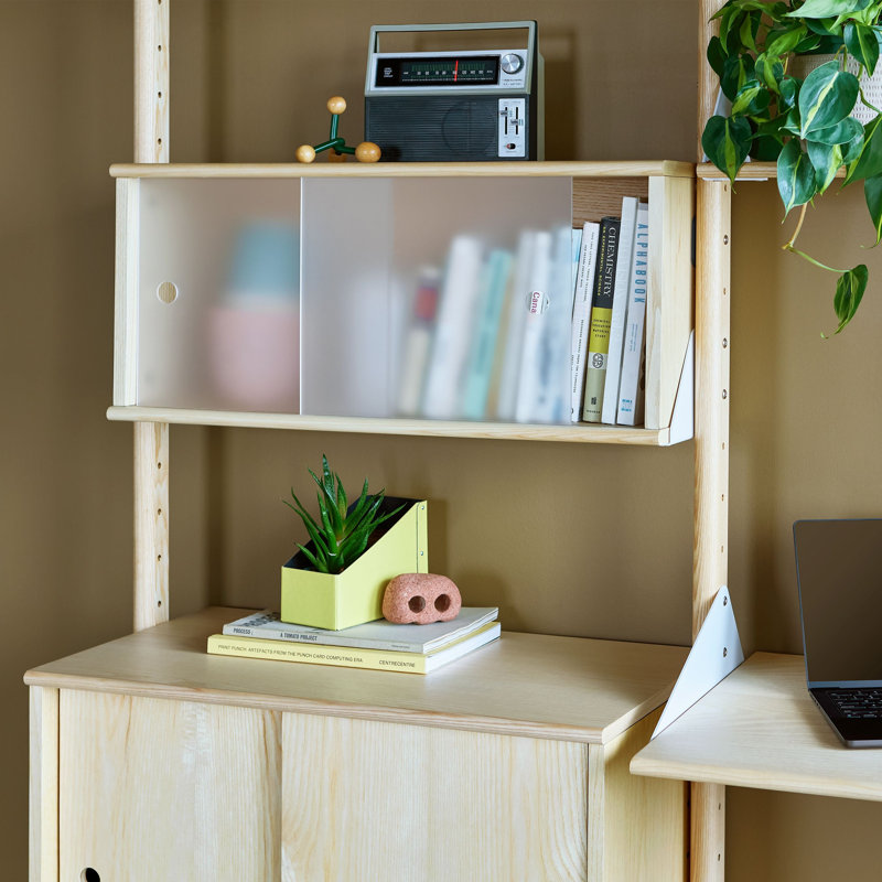 Branch Solid Wood Accent Cabinet, White/Blonde