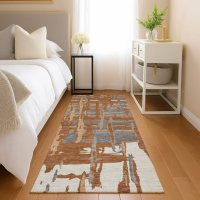 Tapis abstrait lavable à la machine intérieur / extérieur ACN2989