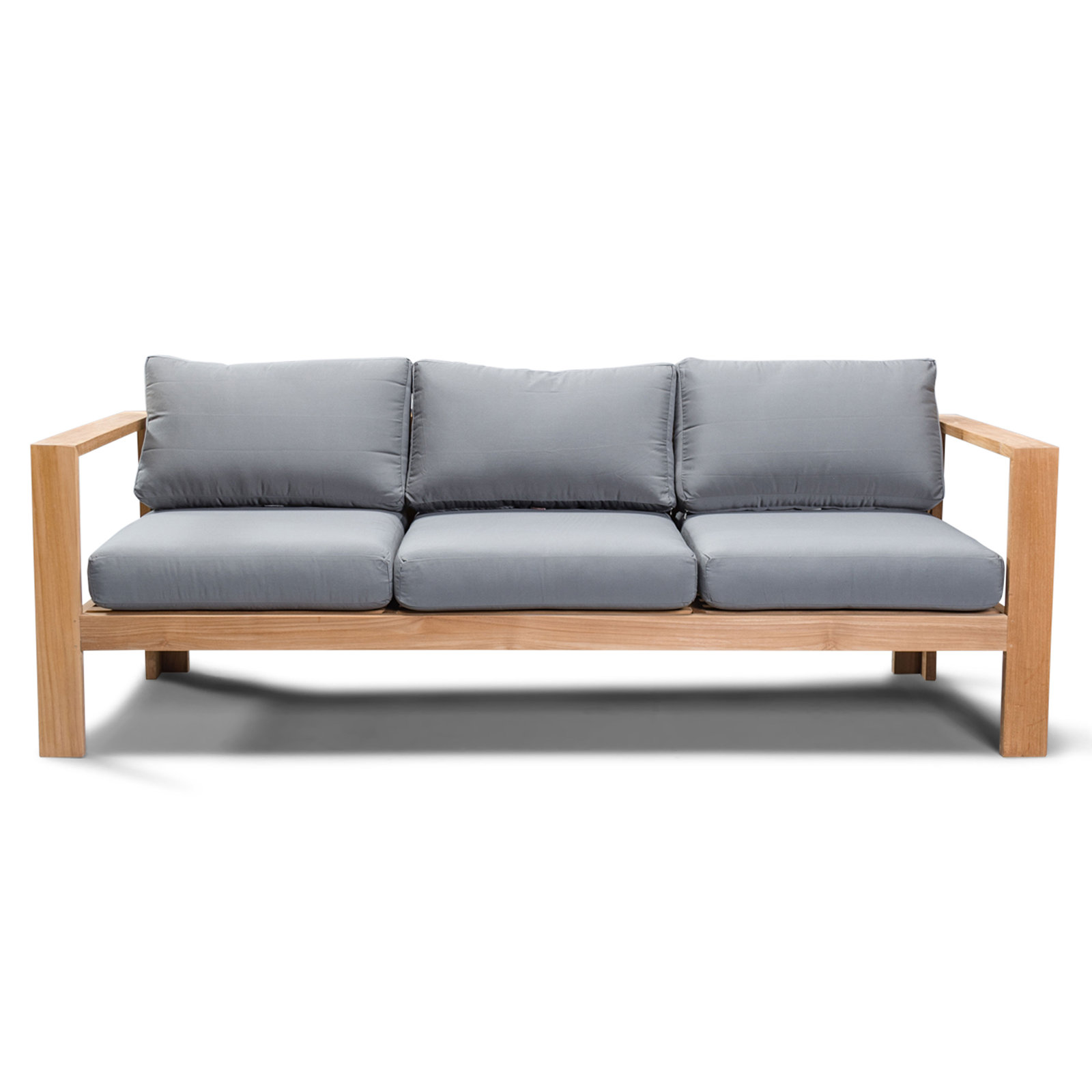 Sonoma 6-Person Teak Patio Seating Group, Canvas Charcoal Sunbrella® Canvas