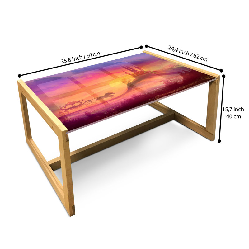 Ishaa Sled Coffee Table, 90cm H x 62cm W x 40cm D