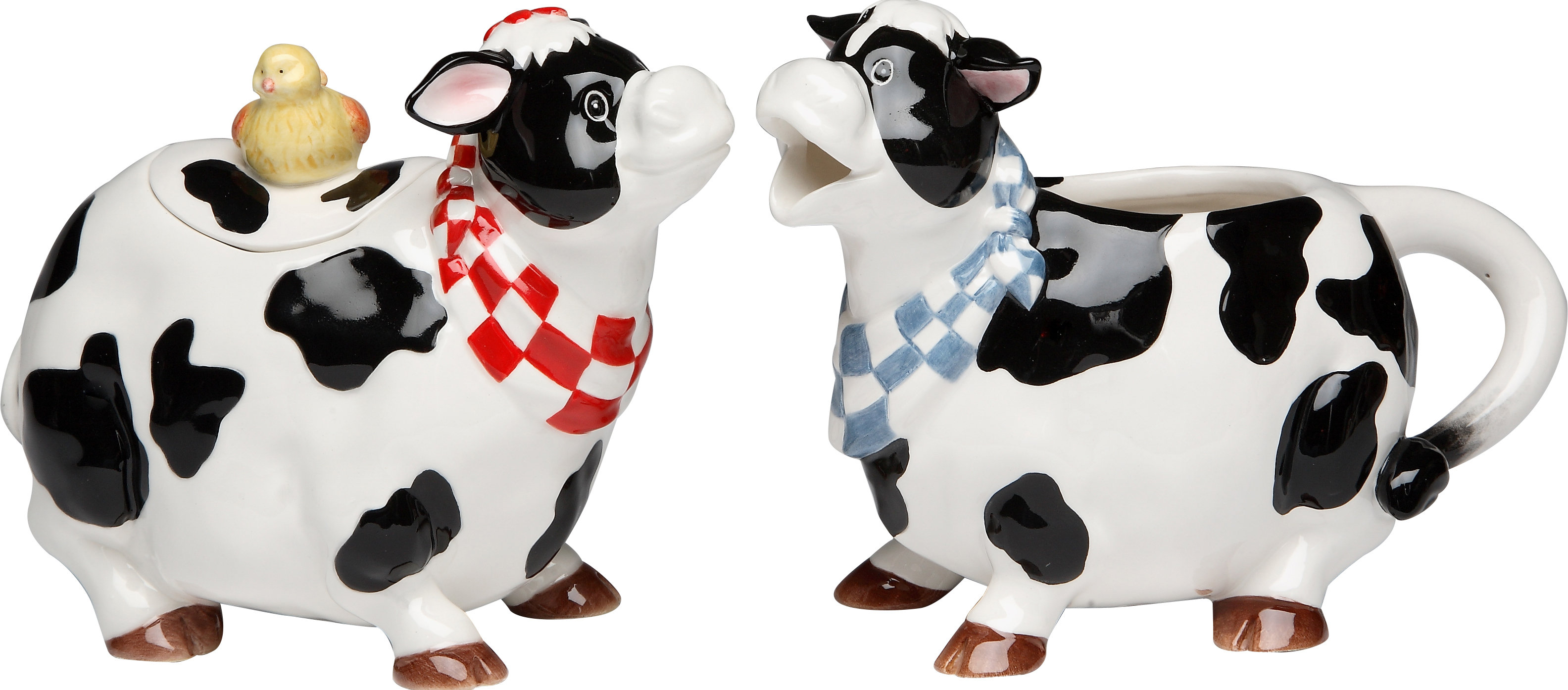 August Grove® Dodie Safflower Cow Sugar and Creamer Set | Wayfair