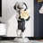 Modern Astronaut Floor Sculpture Figurine with Glowing Moon LED Lamp USB Rechargeable Tap Control Ambient Light-1759596488