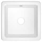 RC1818WH Shaker™ 18" L x 18" W Single Bowl Square Fireclay Bar/Food Prep Kitchen Sink