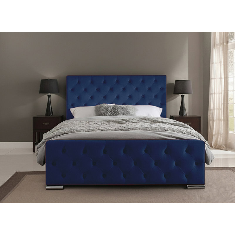 Carlos Upholstered Bed Frame, Parliament, Single (3')