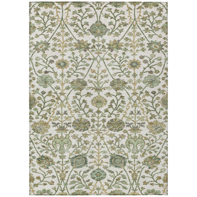 Echo Ivory Washable Indoor-Outdoor Rug - 