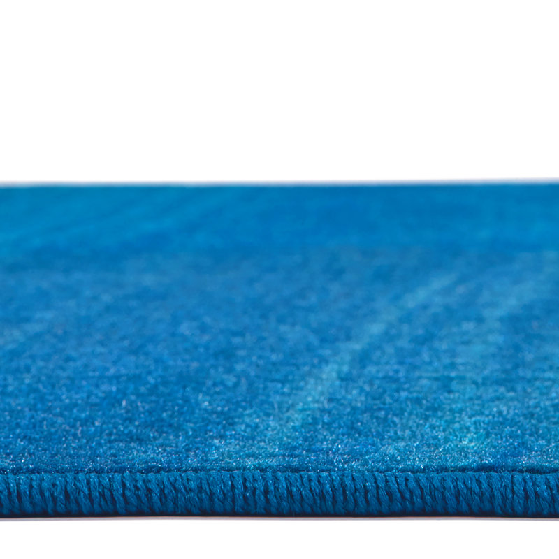 Tapis bleu touffeté Water Stripes, Rectangle 6 pi x 9 pi