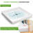36" x 36" Diamond Shape Acrylic Corner Shower Base with Center Drain 2 Sided Tile Flange Low Threshold White