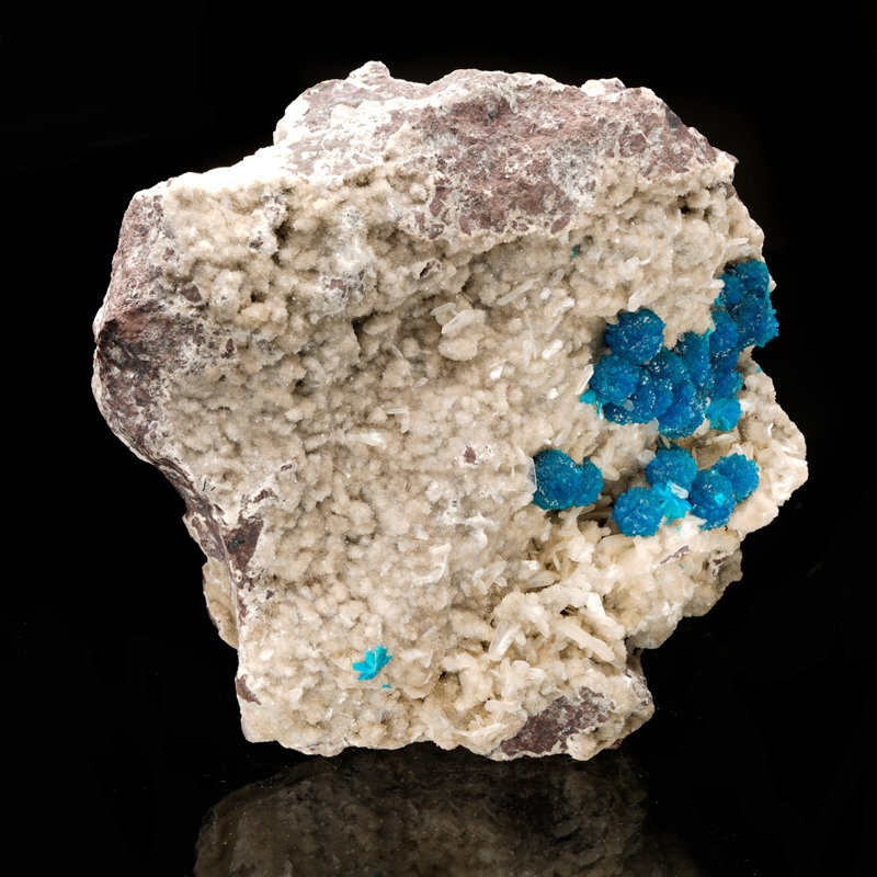 Cavansite on Stilbite from India