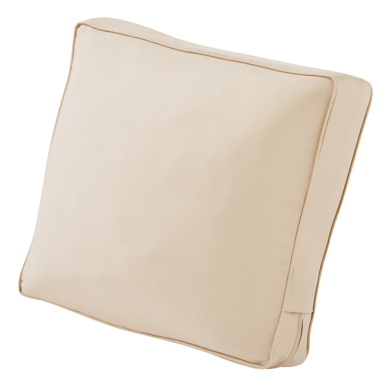 Montlake Outdoor 4'' Dining Chair Back Cushion, Antique Beige Polyester, 20" H x 19" W x 4" D