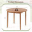 Table de salle à manger ronde pour l'extérieur pour 4 personnes, table de patio en bois d'acacia de 36 pouces