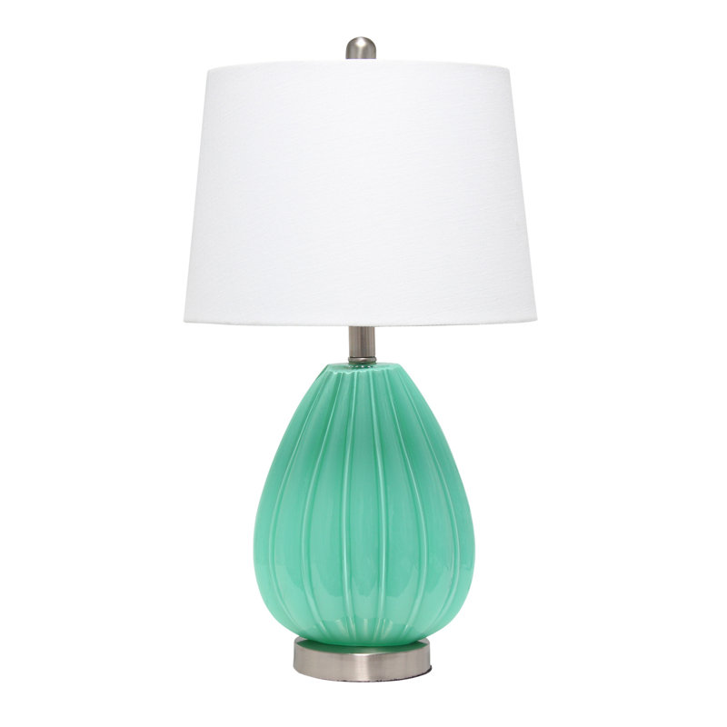  Creased Table Lamp with Fabric Shade