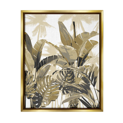 «Tropical Layered Summer Palms», art mural encadré par Kristen Drew