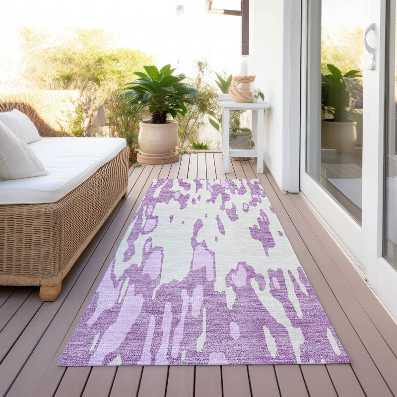 Aleighna Area Rug with Non-Slip Backing, Runner 2'3" x 7'6"