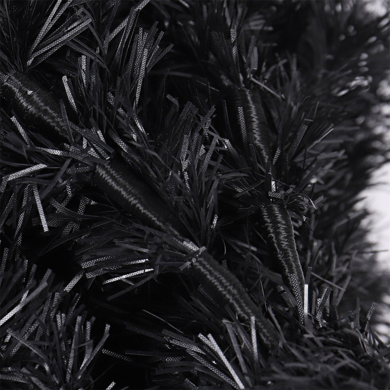 Arbre de Noël artificiel noir 7,5 pi