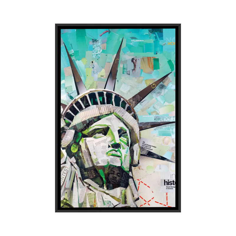 " Freedom " by James Grey, 26" H x 18" W x 1.5" D, Black Framed Canvas