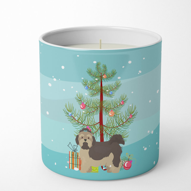Pine / Christmas Tree Scented Jar Candle with Ceramic Holder