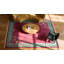 Tapis fuchsia antique en laine Art déco