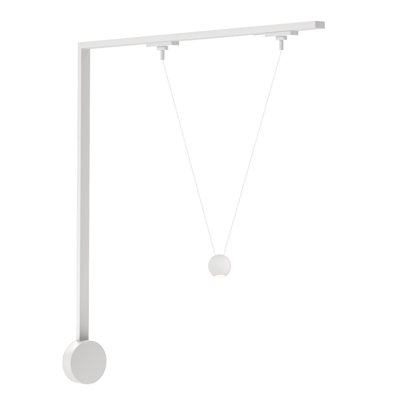 Faria Double 1 Light White dimmable 4000K LED Trilo Track Wall Kit