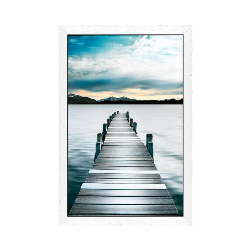 Jetty by Danita Delimont - Floater Frame Print on Canvas, 66.04 cm H x 45.72 cm W, White Framed