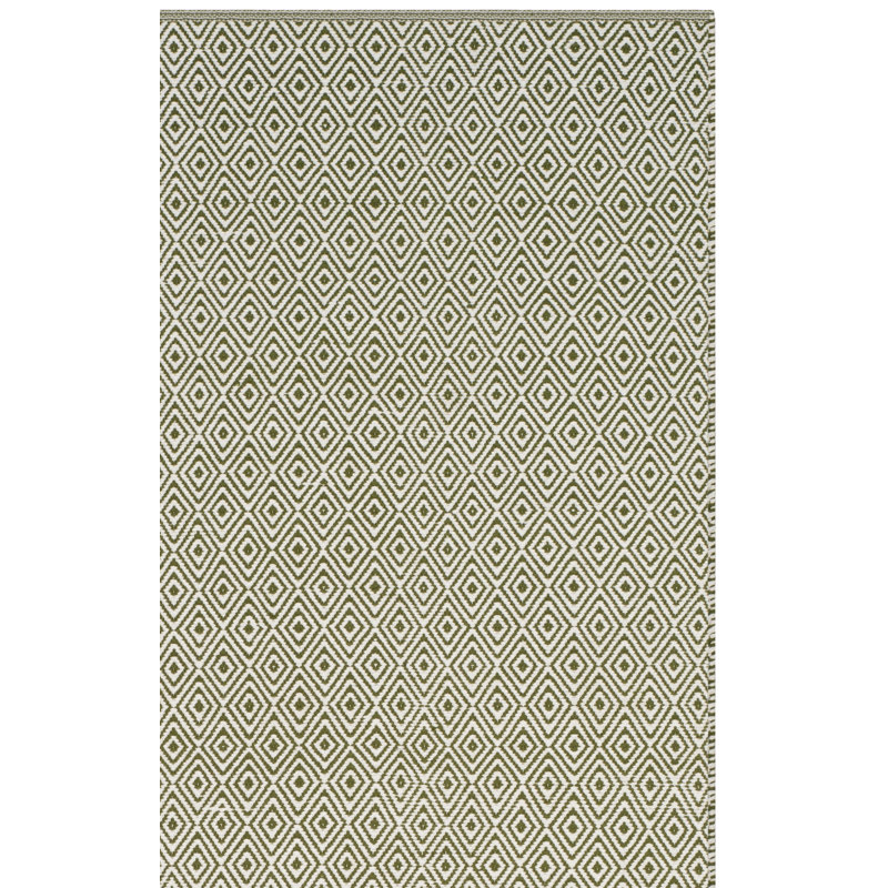 Akihiro Hand Woven Cotton Geometric Rug, Square 6'