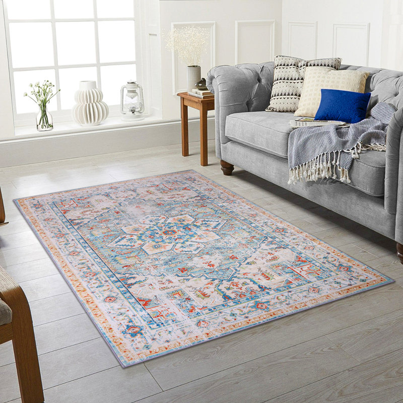 Chardip Floral Area Rug, Rectangle 80 x 150cm