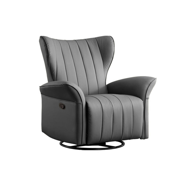 Fauteuil inclinable en simili cuir Nikhad, Gris