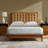 Aviannah Mid-century Modern Genuine Leather Solid Wood Platform Bed with Charging Ports-110843874-110843875