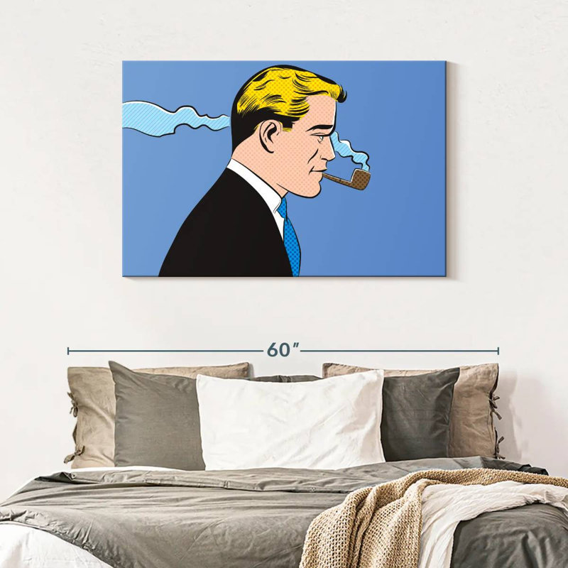 Leisha Man Smoking A Pipe, 30" H x 45" W