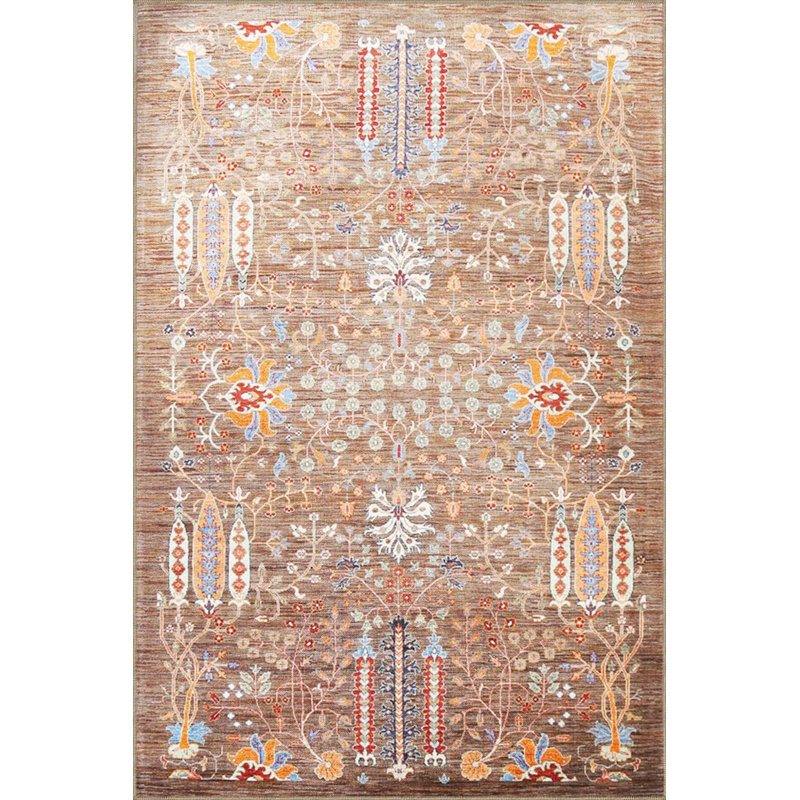 Tapis beige lavable à la machine, Carré 3 pi 3 po