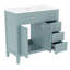 Meuble-lavabo 36 po avec lavabo, meuble-lavabo vert avec tiroirs, meuble-lavabo