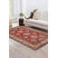 Tapis décoratif rouge marocain beige en polyester marocain doux au toucher-1988239468