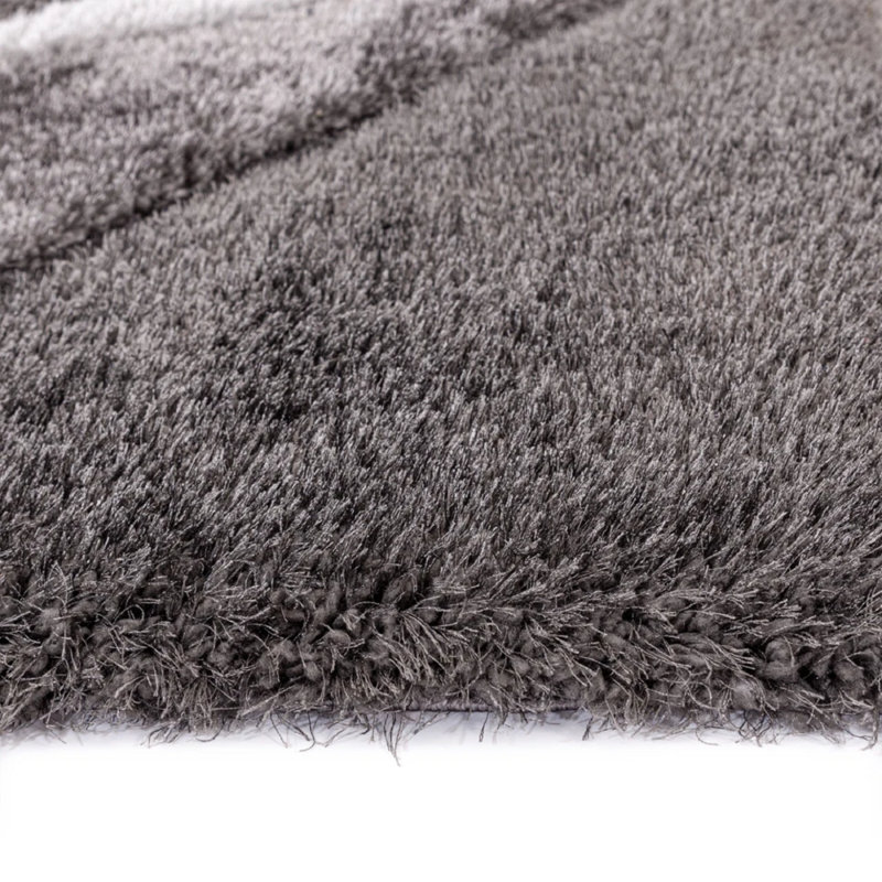 Rectangle Geometric Berber Indoor / Outdoor, Dark Grey, Rectangle 60 x 110 cm