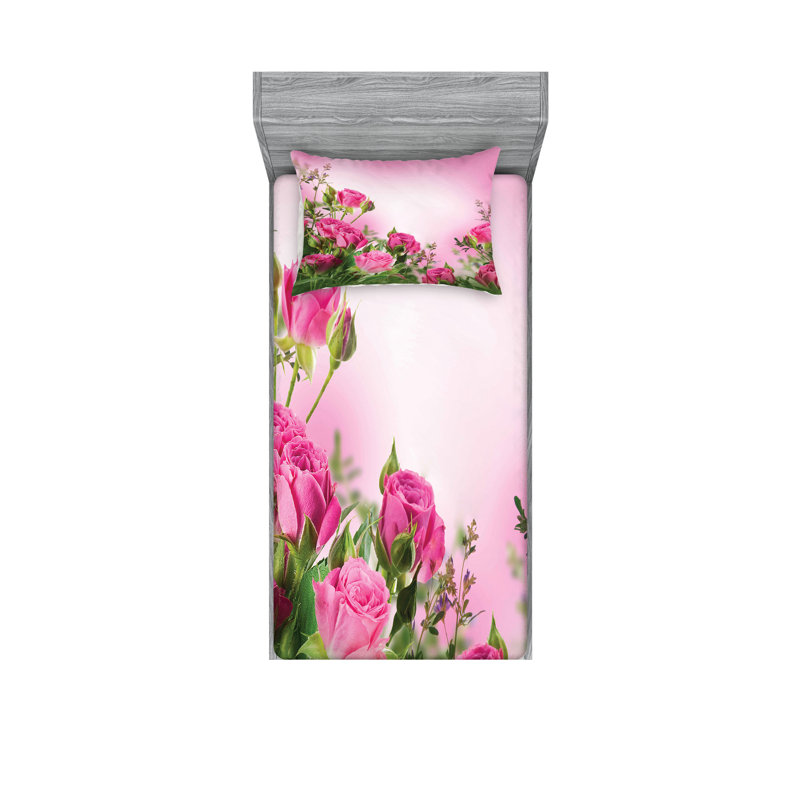Drap-housse et coussin décoratif Ambesonne, Ensemble de draps pour lit simple TG + 5 articles 