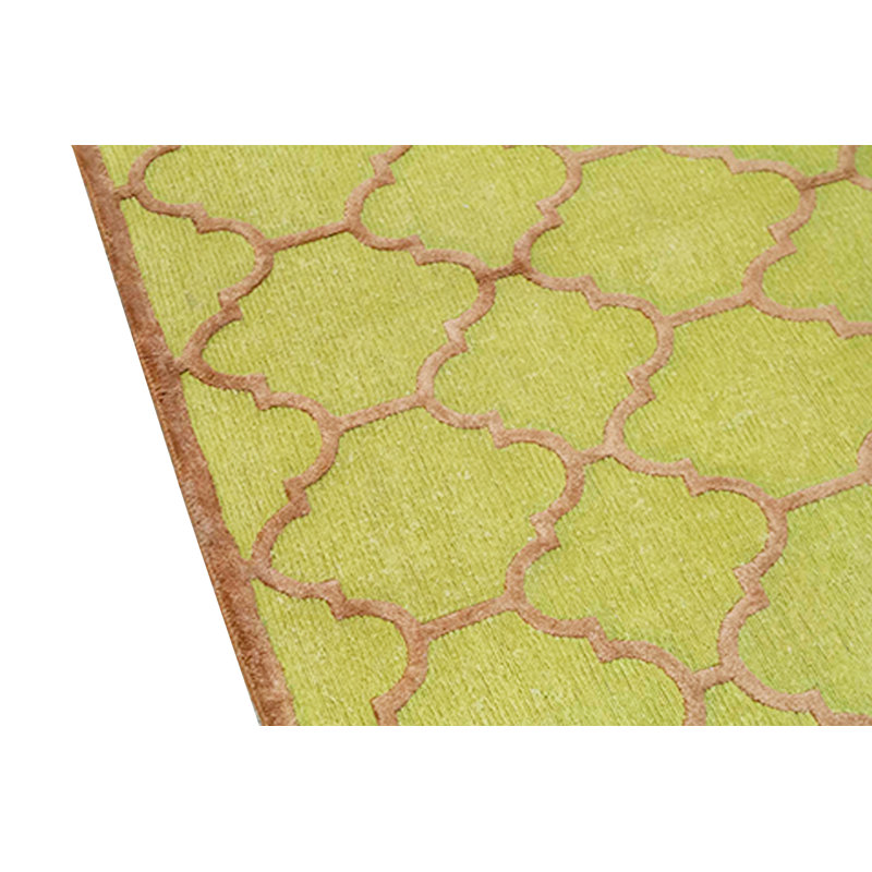 Himalayan Cotton Geometric Area Rug in Yellow