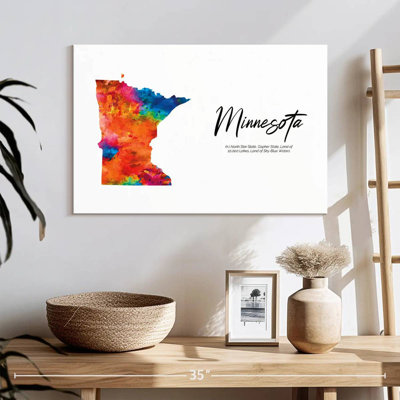 Carte de Aliaz North Star State, Minnesota