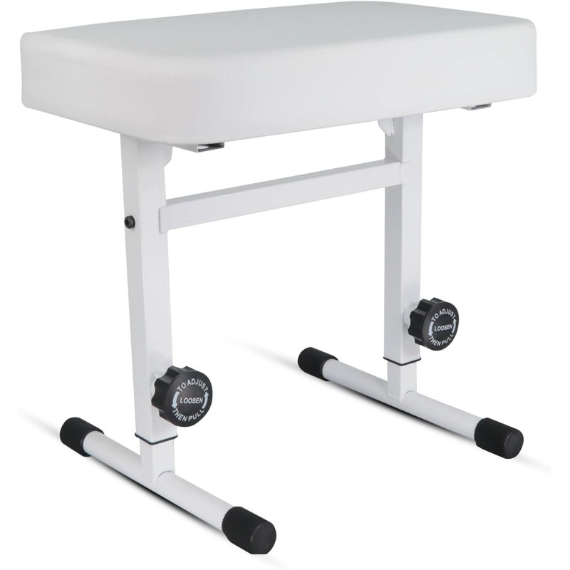 Banc de clavier à 5 cœurs, siège de guitare rembourré et réglable de 3 po