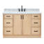 Meuble-lavabo simple 55 po avec plateau en marbre de Carrare italien ARIEL Kelly-99405123