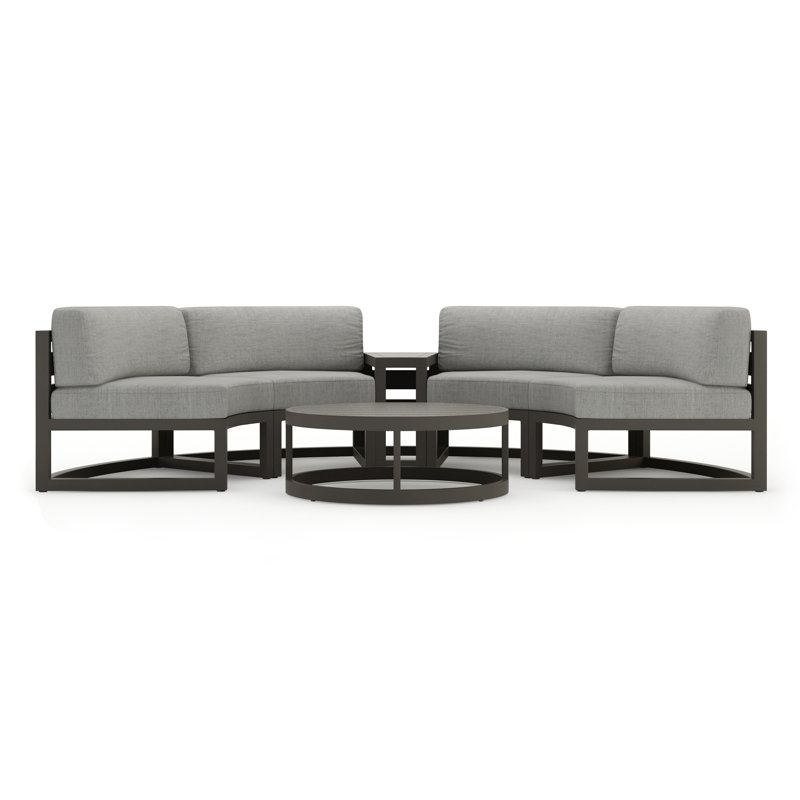Avion Outdoor 4 - Piece Conversation Set, Cast Silver Sunbrella®, Slate