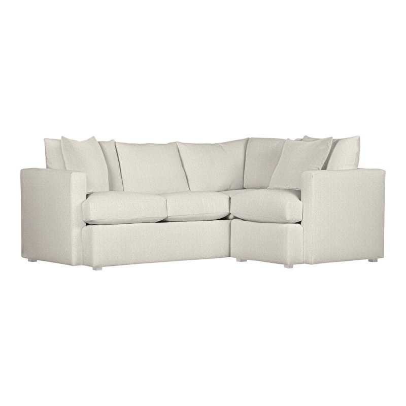 American Bungalow 2-Piece Sectional, Nomad Snow Crypton® Chenille, Dove Gray