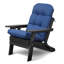 Coussin de chaise Adirondack d'extérieur bleu marine 4 po, ensemble de deux pièces-747905311
